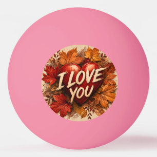 Ik Hou Van Jou Hart Ontwerp Pingpongballen