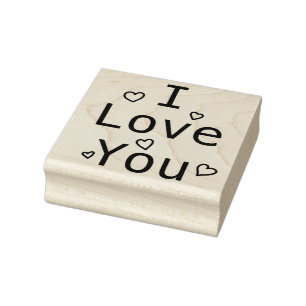 Ik Hou Van Jou Hartjes Rubberstempel
