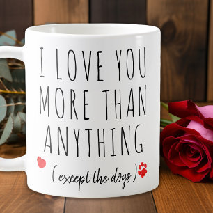 Ik hou van jou hond Valentijnsdag Koffiemok
