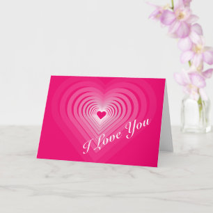 Ik Hou Van Jou Kaart Roze Harten Gelukkige Valenti