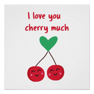 Ik Hou Van Jou Kers Veel Valentijn Perfect Poster