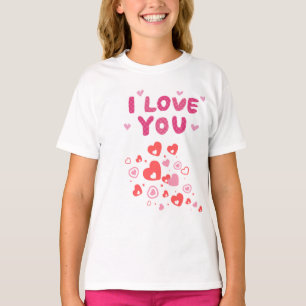 Ik hou van jou leuk hart kinder t-shirt