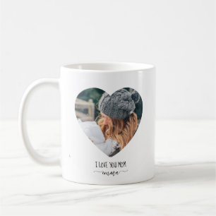 Ik hou van jou mama aangepaste 2 foto's koffiemok