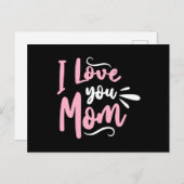 Ik hou van jou mama briefkaart (Voorkant / Achterkant)