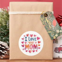 Ik hou van jou mama ronde sticker