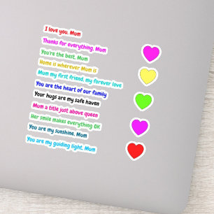 Ik Hou Van Jou Mama Stickers (Cadeautje met Berich