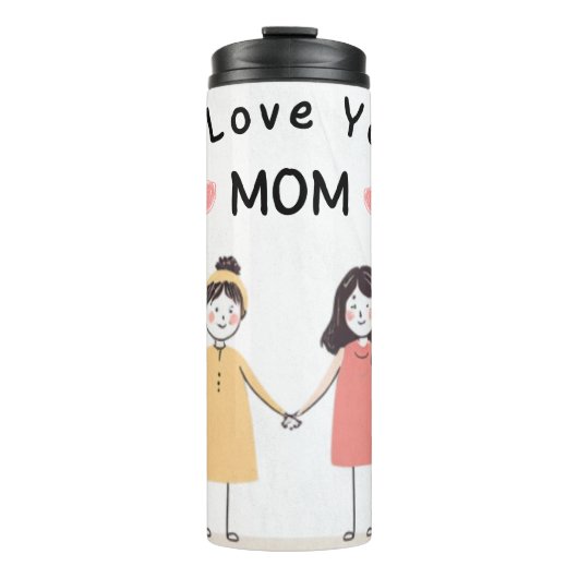 Ik hou van jou mama thermische tumbler | Moederdag Thermosbeker (Voorkant)