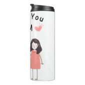 Ik hou van jou mama thermische tumbler | Moederdag Thermosbeker (Geroteerd rechts)