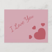 Ik hou van jou met harten briefkaart (Voorkant)