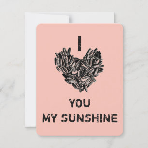 "Ik hou van jou mijn zonneschijn" Grappig Schattig Feestdagenkaart