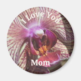 Ik hou van jou Moeder Orchidee Bloem van dichtbij Magneet