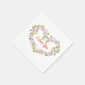 Ik hou van jou Mooie bloemen Servet (Hoek)