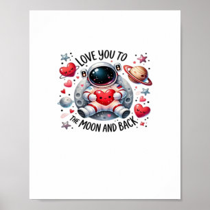 Ik hou van jou naar de maan en terug Schattige ast Poster