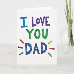 Ik hou van jou papa Cute Art Kaart