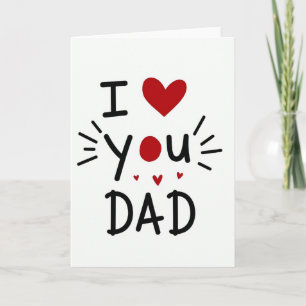 Ik hou van jou papa simpele kaart