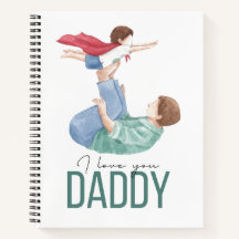 Ik hou van jou papa Superheld vader en kind spiraa