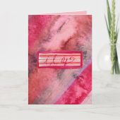 Ik hou van jou roze ily valentijnsdag geliefden kaart (Voorkant)