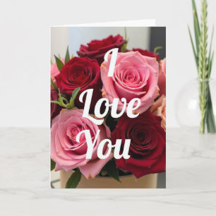 Ik Hou Van Jou Rozen Romantische Kaart