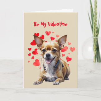 Ik Hou Van Jou Schattige Chihuahua Hond Valentijns Feestdagen Kaart
