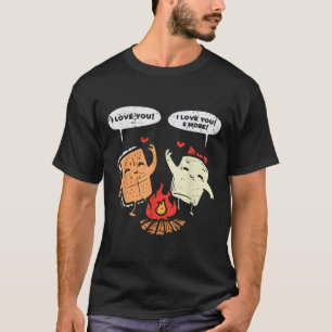 Ik hou van jou Smore Grappige Camping Koppel Kampe T-shirt