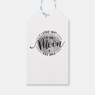Ik hou van jou tot de maan en terug Elegant Hartel Cadeaulabel