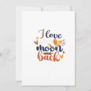 Ik hou van jou tot de maan en terug Modern romanti Feestdagenkaart