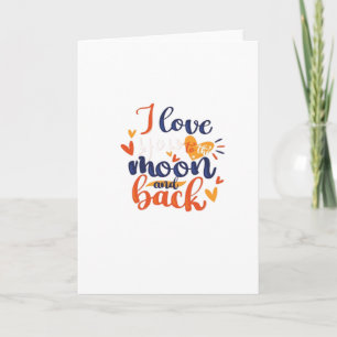 Ik hou van jou tot de maan en terug Modern romanti Kaart
