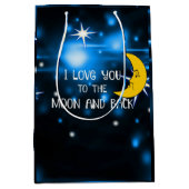 Ik hou van jou tot de maan en terug--sterrenhemel medium cadeauzakje (Voorkant)