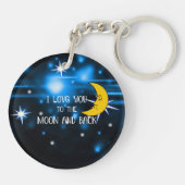 Ik hou van jou tot de maan en terug--sterrenhemel sleutelhanger (Achterkant)