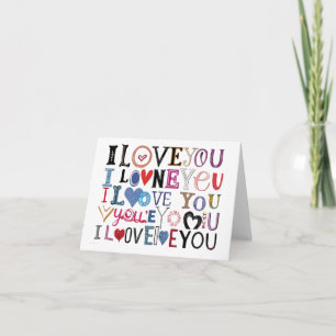 "Ik Hou van Jou" Valentijnsdag Artistieke Gevouwen Feestdagen Kaart