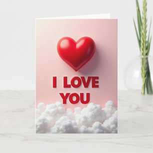Ik Hou Van Jou Wolken Hart Partnerkaart Kaart