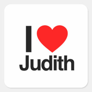 ik hou van judith vierkante sticker