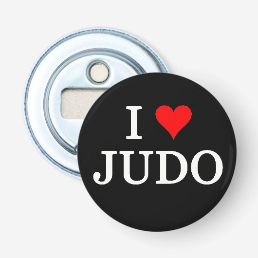 Ik hou van judo button flesopener (Voorkant)