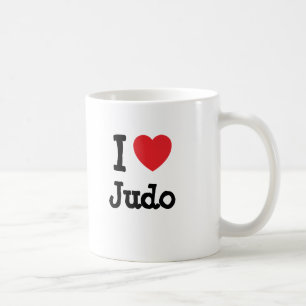 Ik hou van Judo-hart aangepast Koffiemok