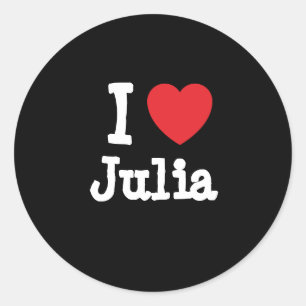 Ik hou van Julia hart T-Shirt Ronde Sticker