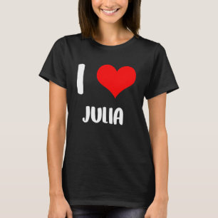 Ik hou van JULIA mijn valentijn sorry dames jongen T-shirt