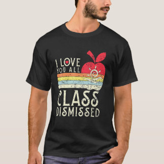 Ik hou van jullie allemaal klasse ontslagen - Leer T-shirt