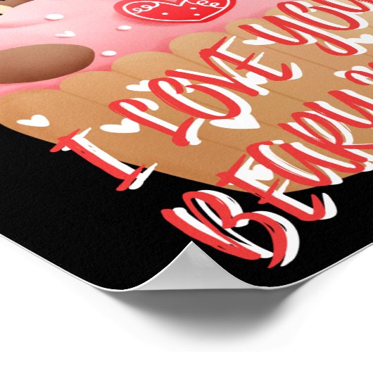 IK HOU VAN JULLIE BEAARDE VEEL grappige Valentijns Poster (Hoek)