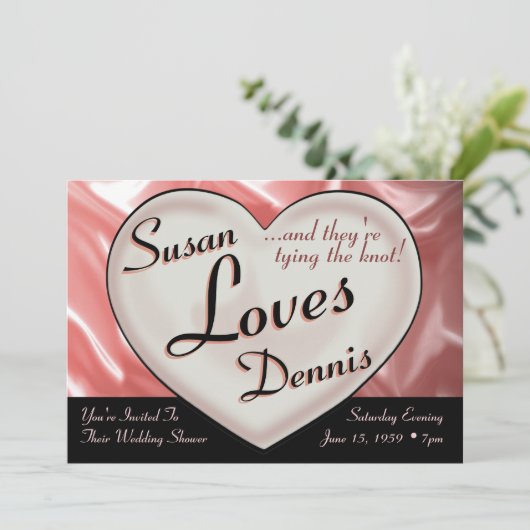 Ik hou van jullie bruiloft Verloving Douche Uitnod Kaart (Staand voorkant)