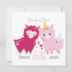 Ik hou van jullie Llama die hem haar Gepersonalise