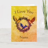 Ik hou van jullie vogels op grote persoonlijke tit kaart (Voorkant)