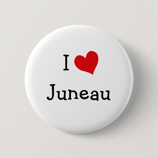 Ik hou van Juneau Ronde Button 5,7 Cm (Voorkant)