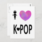 Ik hou van K-pop Briefkaart (Voorkant / Achterkant)
