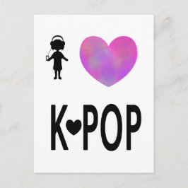 Ik hou van K-pop Briefkaart