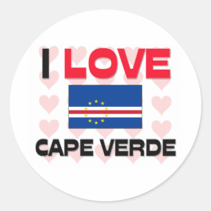Ik hou van Kaapverdië Ronde Sticker