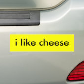 ik hou van kaas bumpersticker (Op auto)