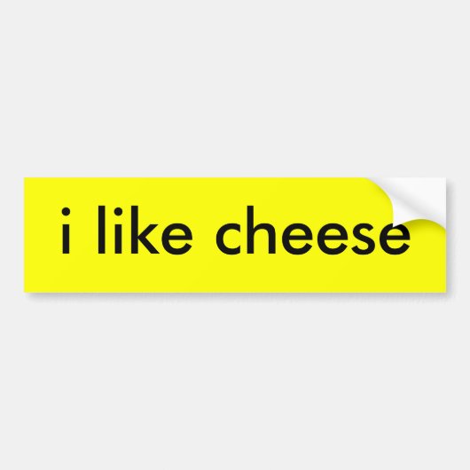 ik hou van kaas bumpersticker (Voorkant)