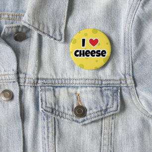 Ik hou van Kaas Ronde Button 5,7 Cm