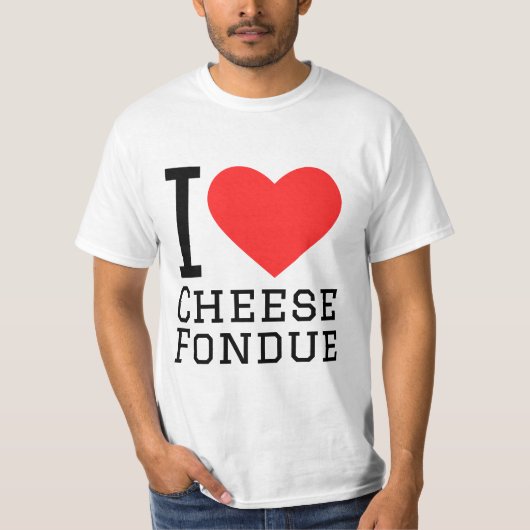 Ik hou van kaasfondue t-shirt (Voorkant)