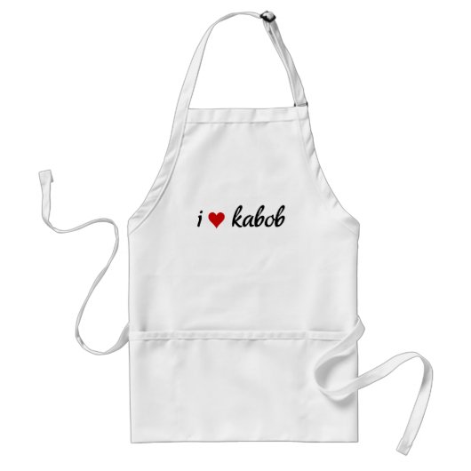 Ik hou van kabob standaard schort (Voorkant)